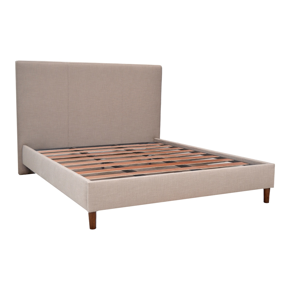 Cama de Casal Estofada com Sommier Turim Bege-1
