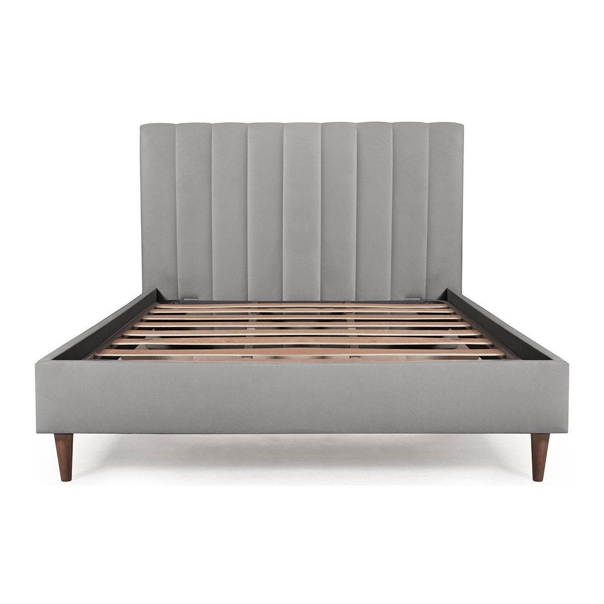 Cama de Casal Estofada com Sommier Montana Atlas/Cinzento-2