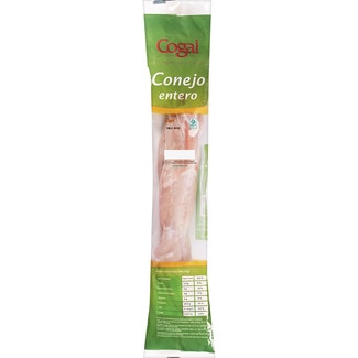 Conejo entero 1 unidad peso aproximado bolsa 1,2 kg