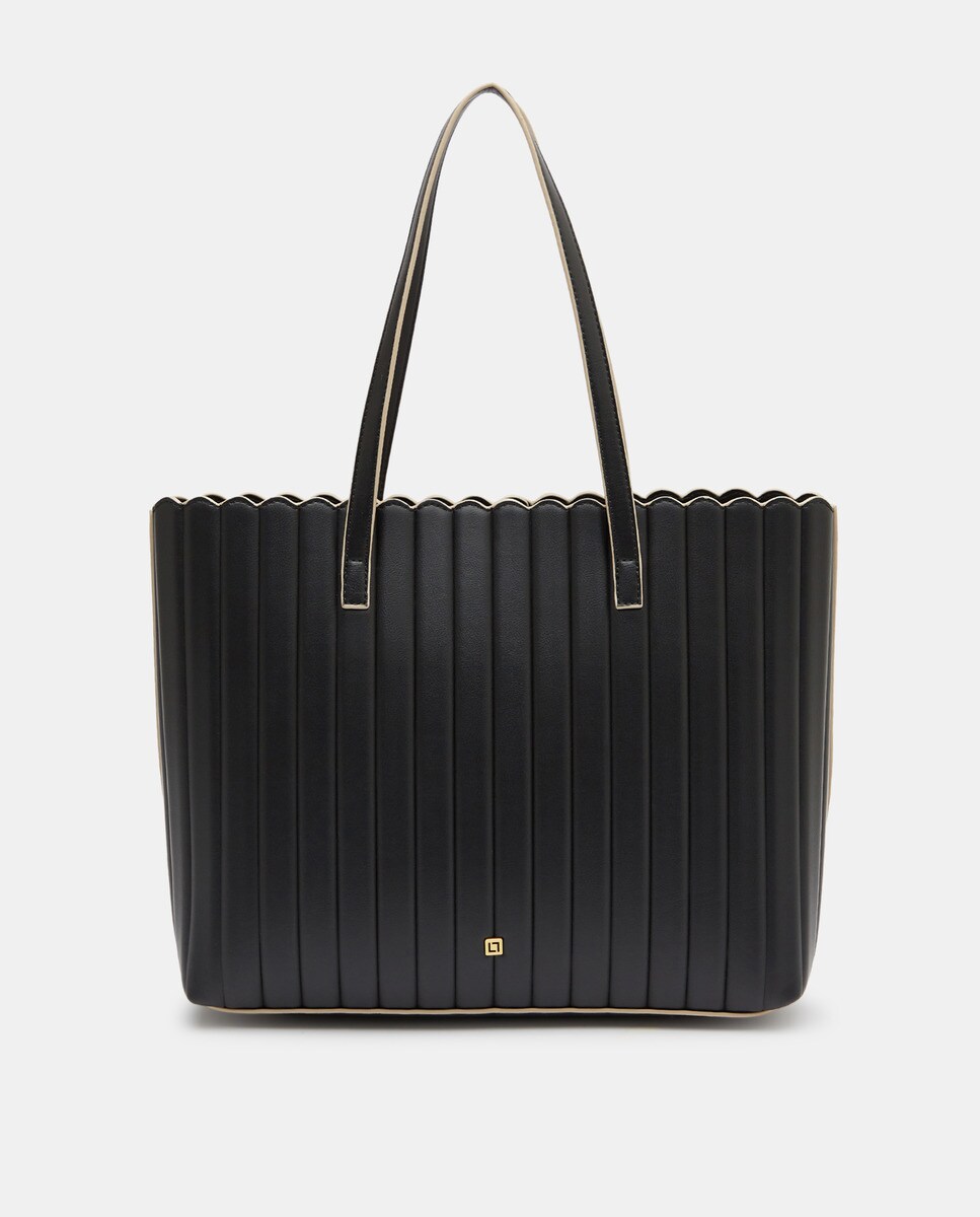 Sac cabas plissé avec compartiment amovible