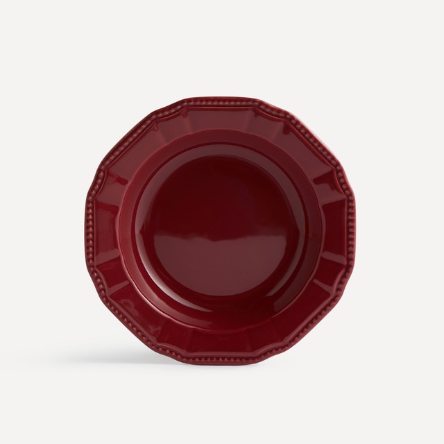 Imagen 0 de Plato hondo granate Sofía El Corte Inglés