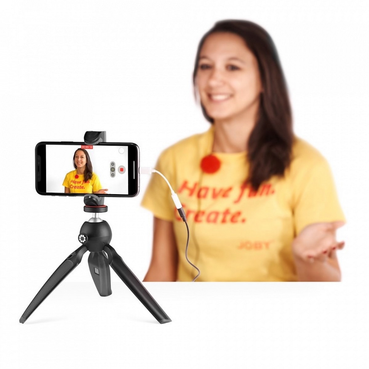 Microfone de Lapela Joby Wavo Lav para Telefones ou Câmaras Fotográficas com Acessórios Coloridos e Elegantes 2