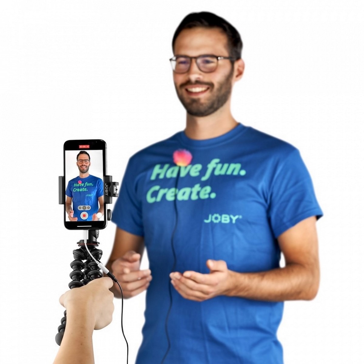 Microfone de Lapela Joby Wavo Lav para Telefones ou Câmaras Fotográficas com Acessórios Coloridos e Elegantes 3