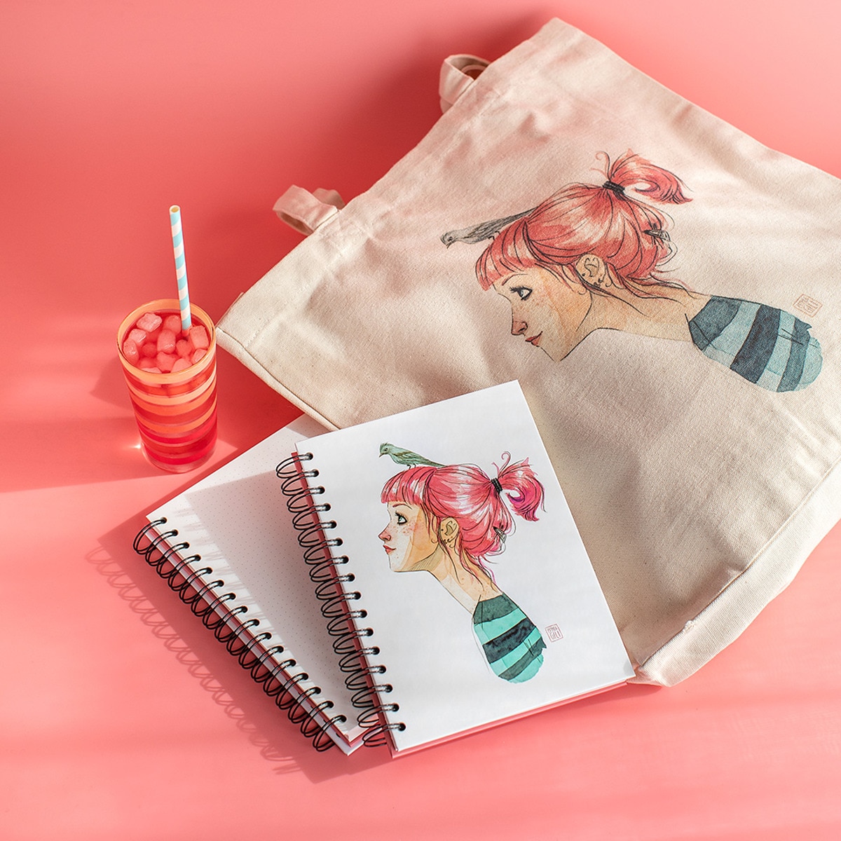 Caderno Argolas Esther GIli Pássaros 4
