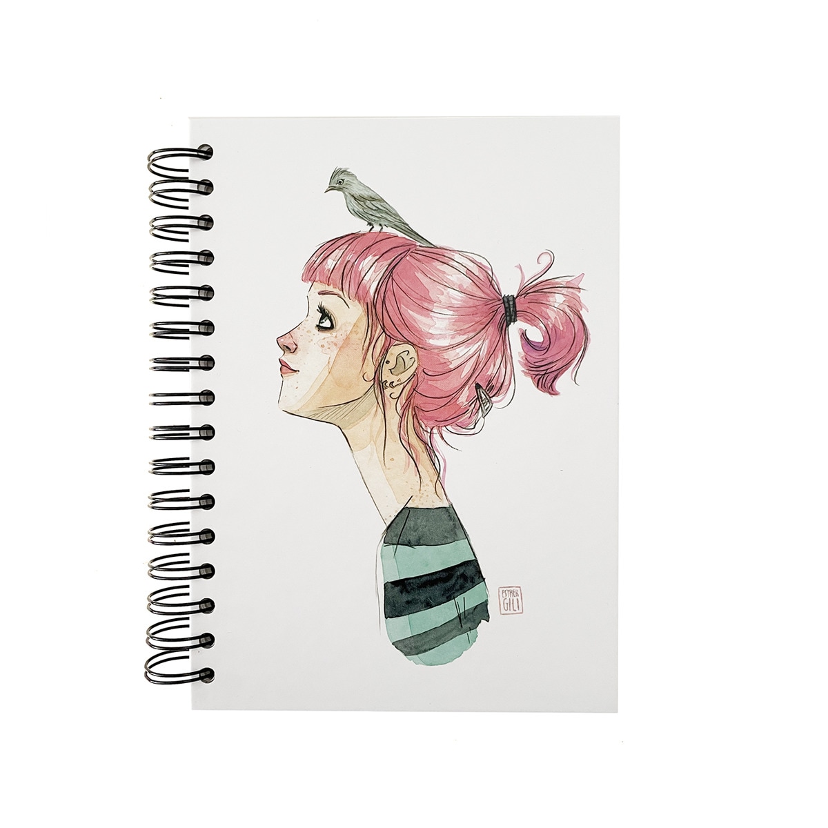 Caderno Argolas Esther GIli Pássaros 1