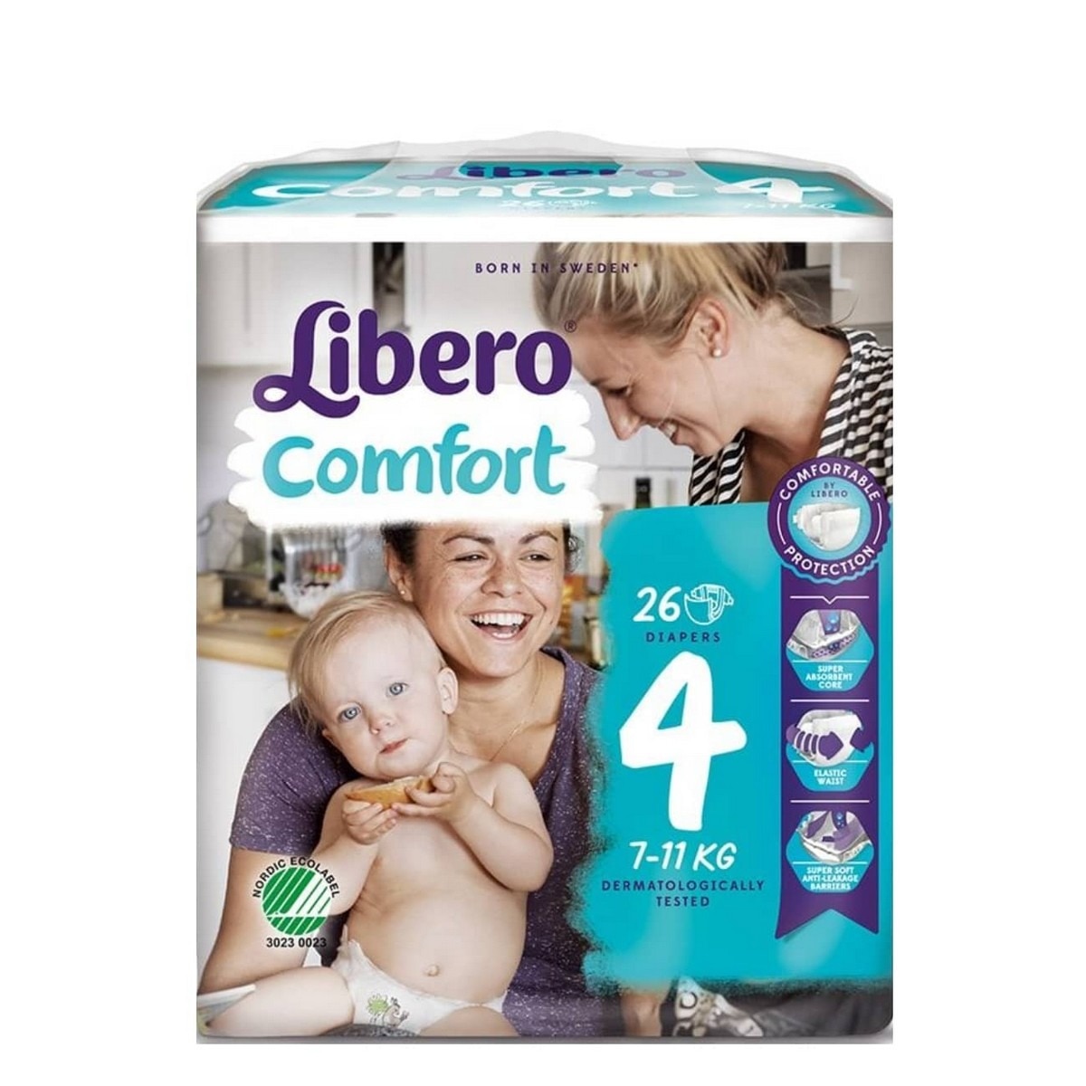 Fraldas Comfort Fit T.4 7-11 Kg - 26 un. 1