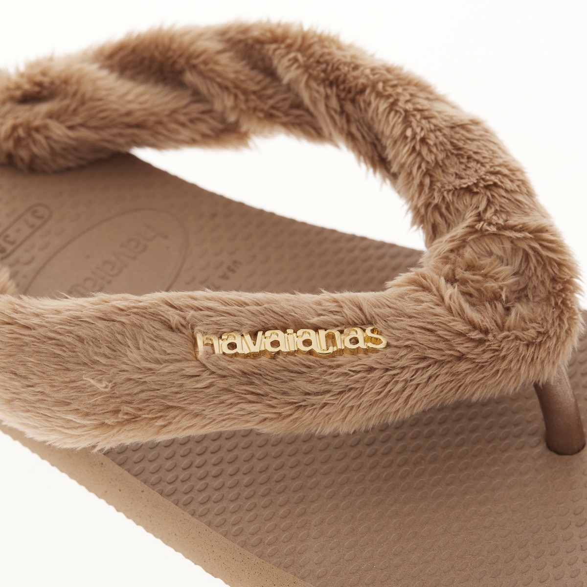 Chinelos de Dedo de Mulher Top Home Fluffy Havaianas Castanho-5