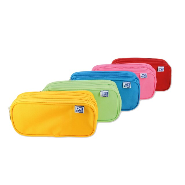 Imagen 0 de Estuche Triple 3 Cremalleras Poliester 22,5x11x7 cm Kangoo Kids Oxford