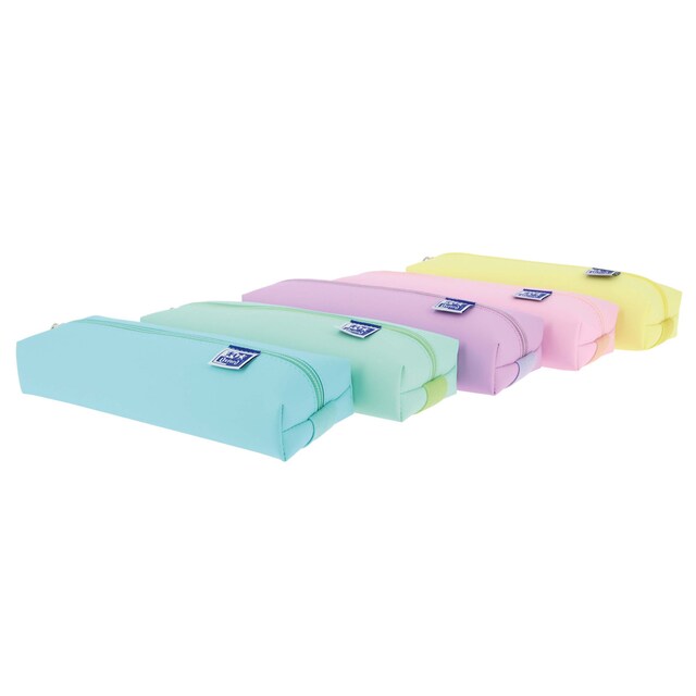 Imagen 0 de Estuche Rectangular Mediano Esponjoso 22x7x3,5 cm Kangoo Live&Go Oxford Colores Pastel