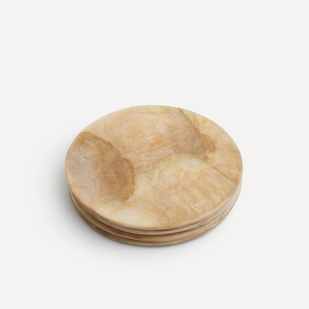 Conjunto de 4 bases para copos Nácar Dourado-4