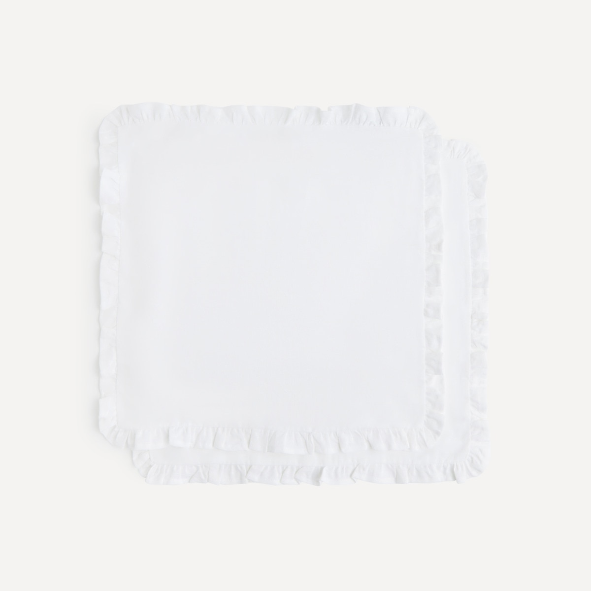Conjunto de 2 Guardanapos de Algodão Lua Branco-1