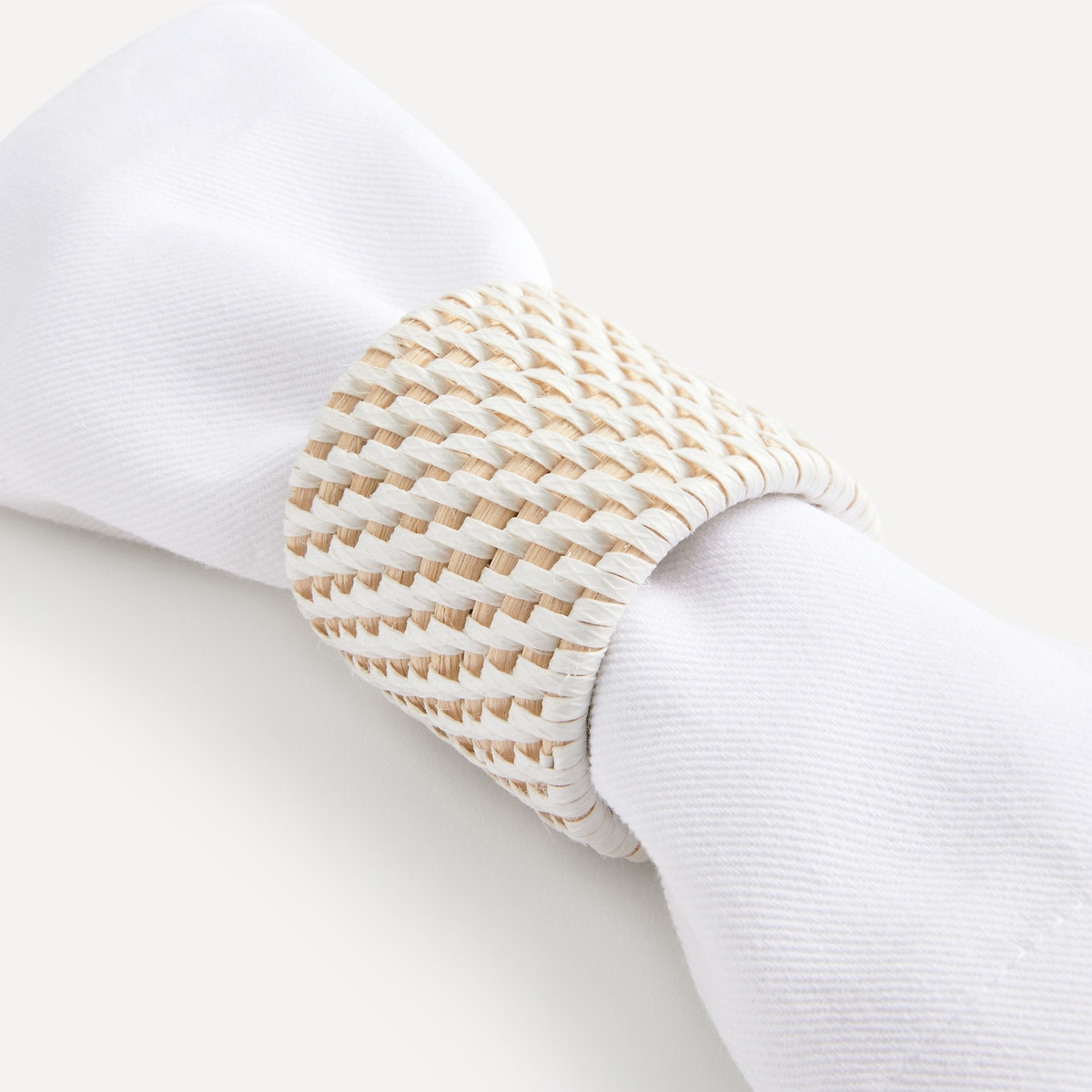 Set de 2 servilleteros ratán blanco Sauce El Corte Inglés · El Corte