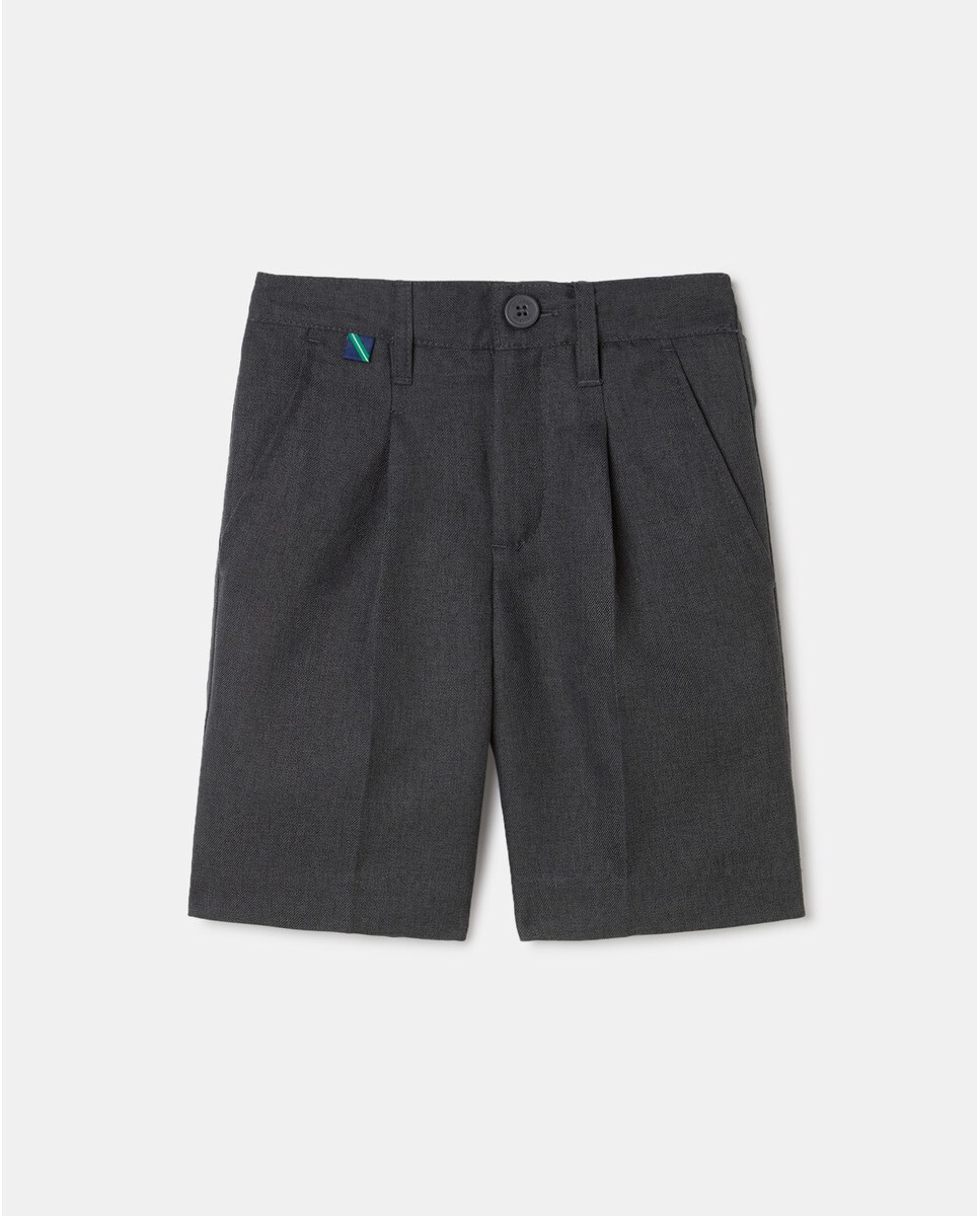 Bermuda plat uniforme scolaire