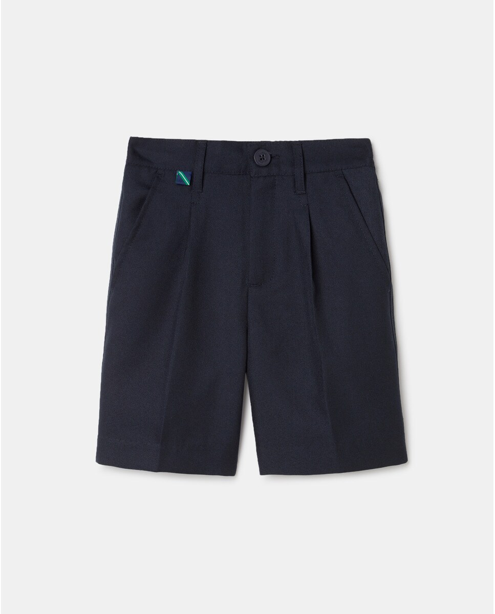 Bermuda plat uniforme scolaire