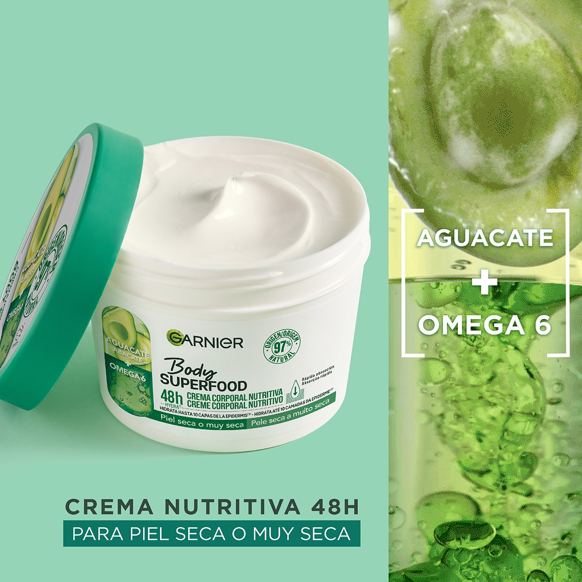 Comprar Body Superfood crema corporal nutritiva con aguacate y omega 6