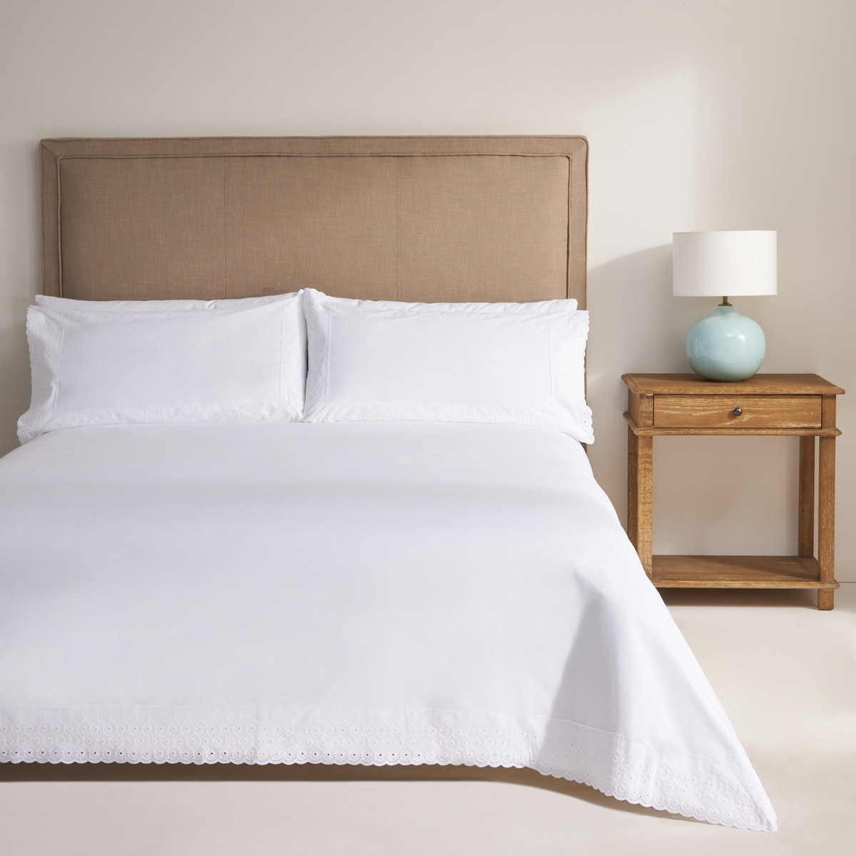 Parure housse de couette en percale de durable Claris