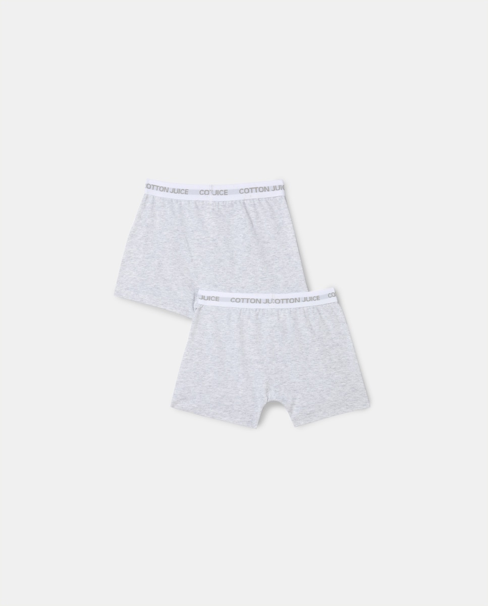 Pack de 2 Boxers Lisos Cinzento-2