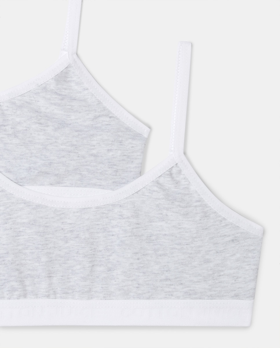 Pack de 2 Tops Lisos Cinzento-3