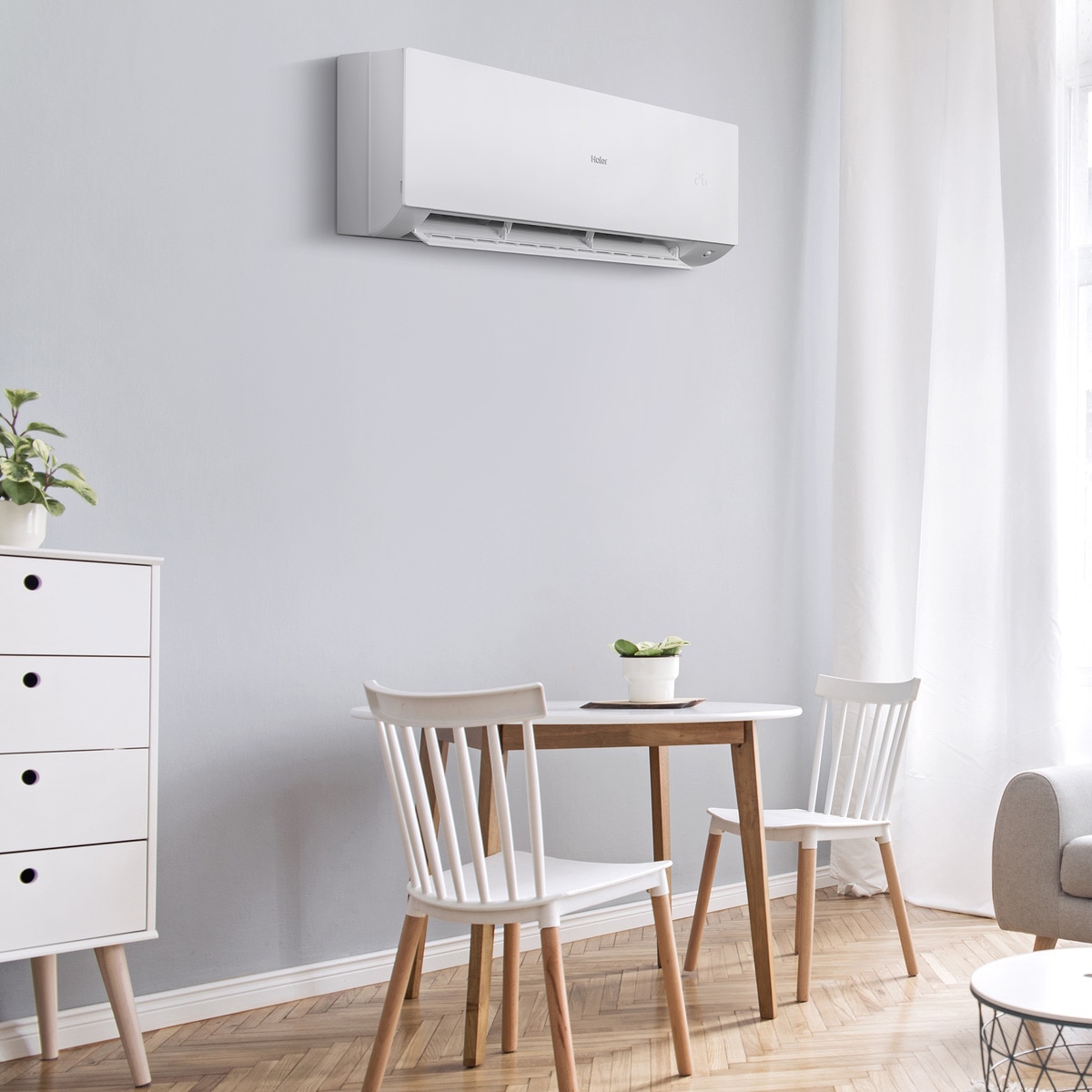Aire acondicionado Split 1x1 Haier Inverter con 2.408 frig/h y 2.752 kcal/h  - Expert 25 Blanco-10