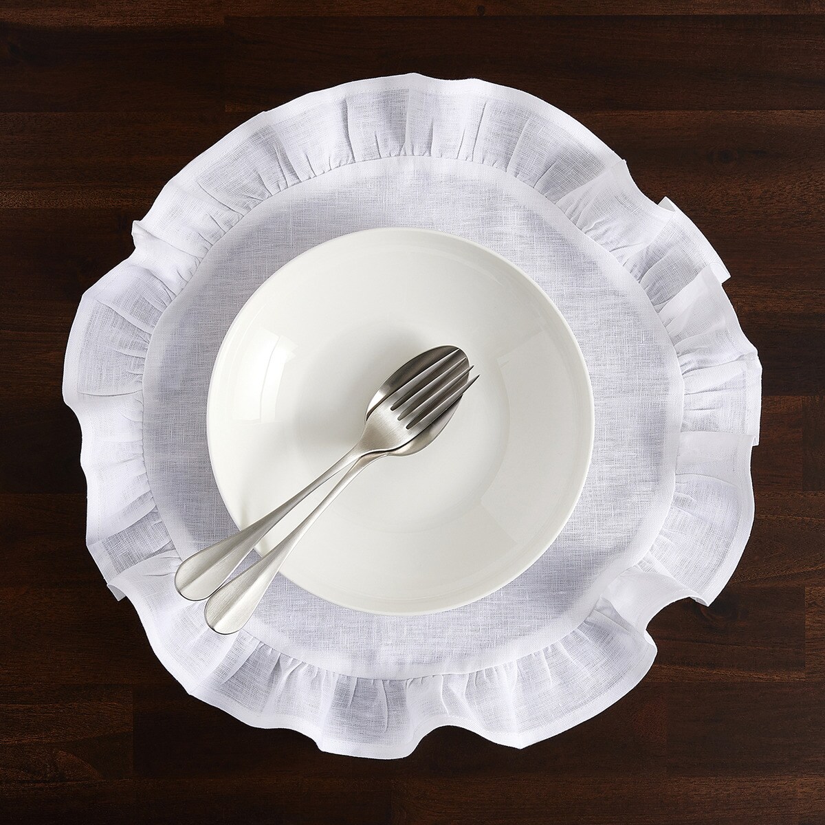 Set de table rond en lin Lua