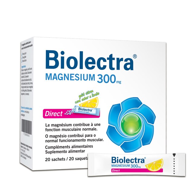 Imagem 0 de Suplemento Alimentar Biolectra Magnesium 300mg 20 Saq. Azevedos