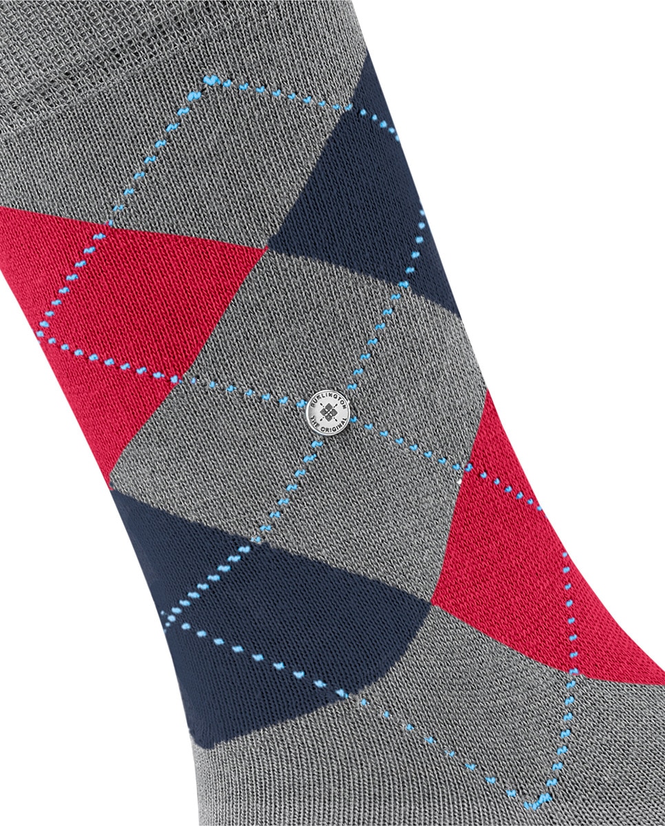 Meias com Losangos Cinzento-5