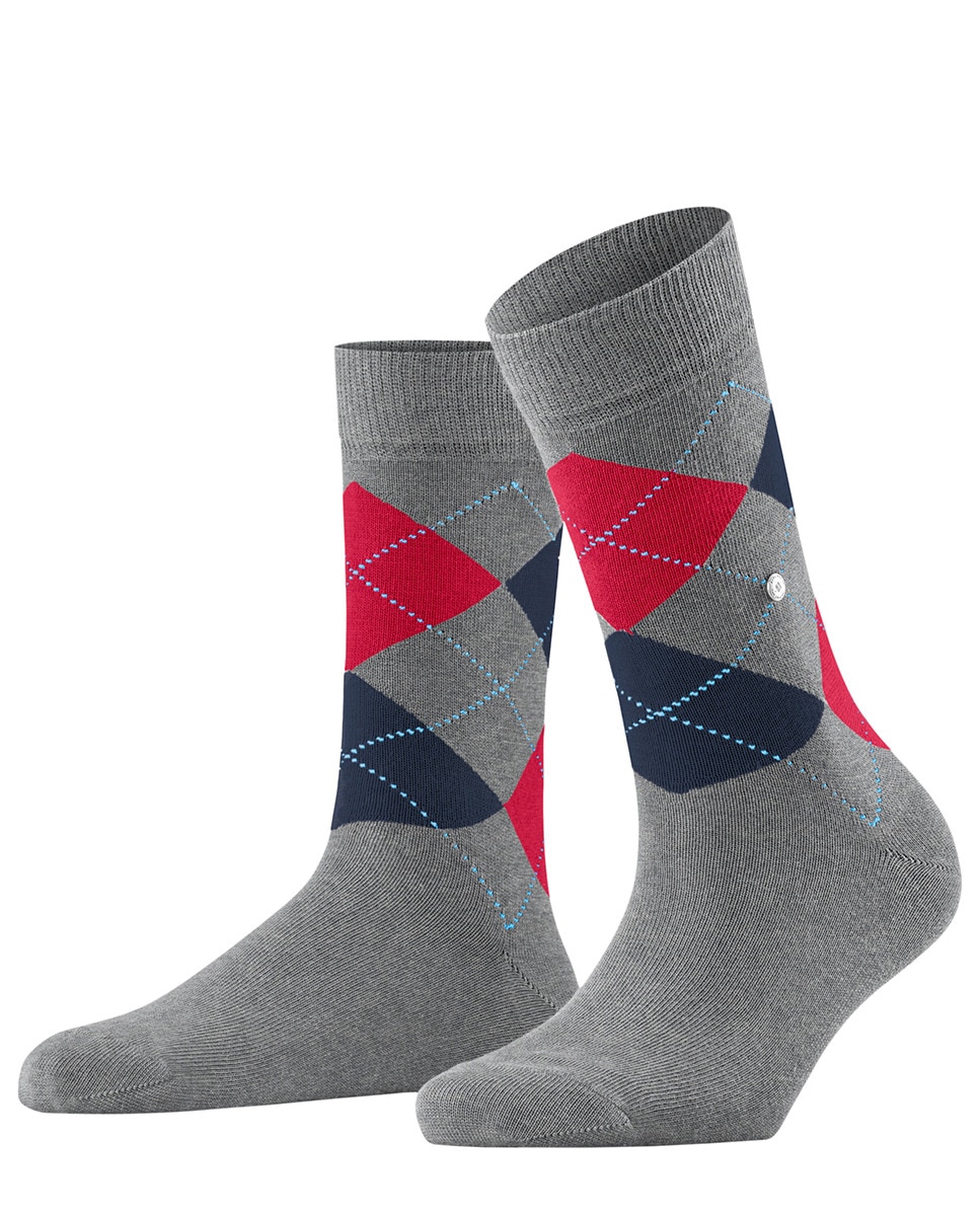 Meias com Losangos Cinzento-3