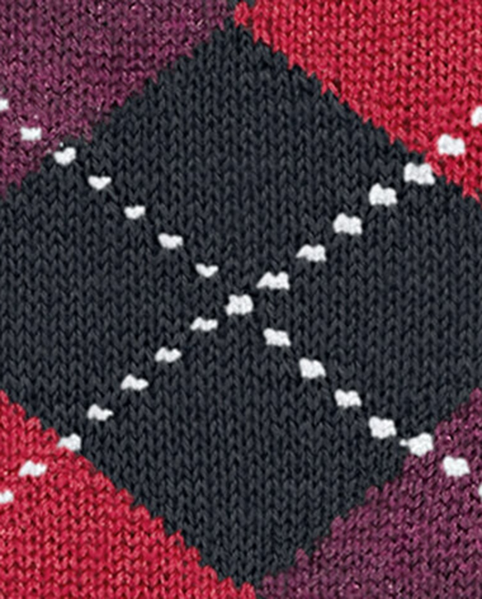 Meias altas de mulher Burlington com estampado de losangos Cinzento-escuro-6