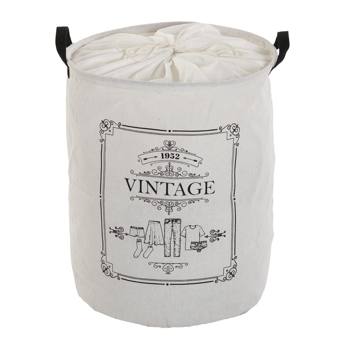 Cesto de ropa con asas Adele Versa Blanco-1