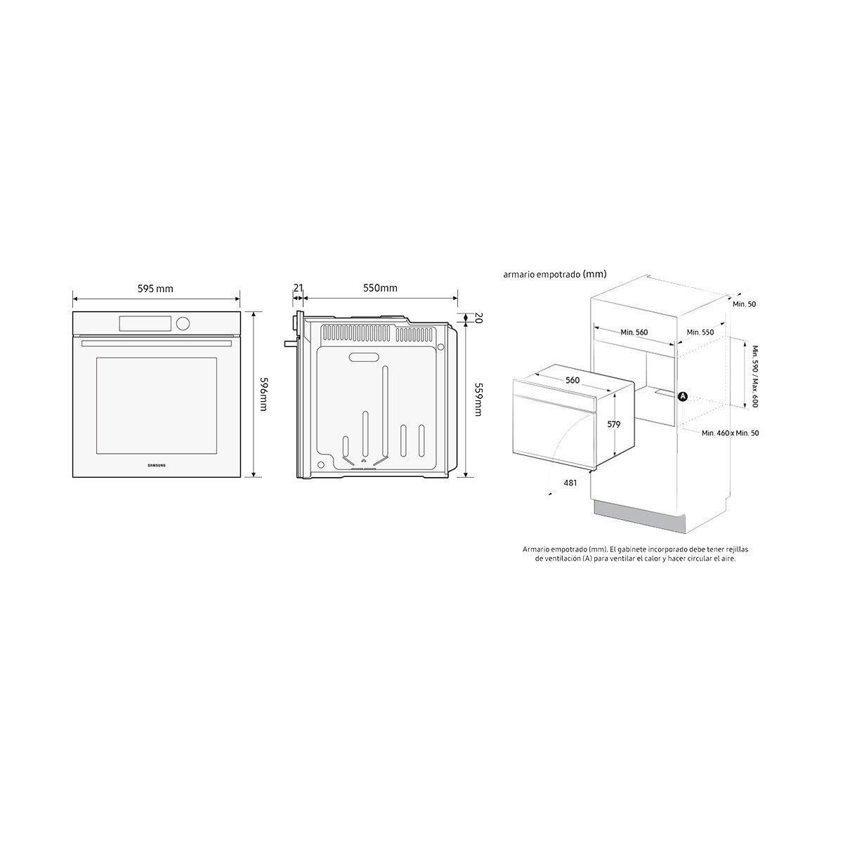 Forno Pirolítico Samsung Dual Cook* NV7B4450VAS Vapor Natural Wi-Fi e de 76 Litros - Inox Inox-2