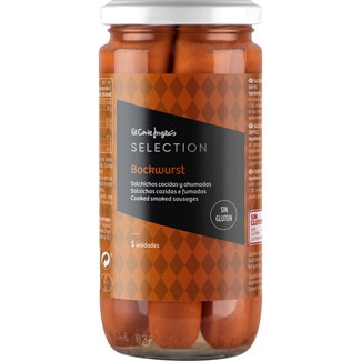 salchichas Bockwurst sin gluten 5 unidades frasco 200 g neto escurrido - El Corte Ingles Selection
