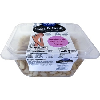 almendra cruda laminada tarrina 225 g - Medina