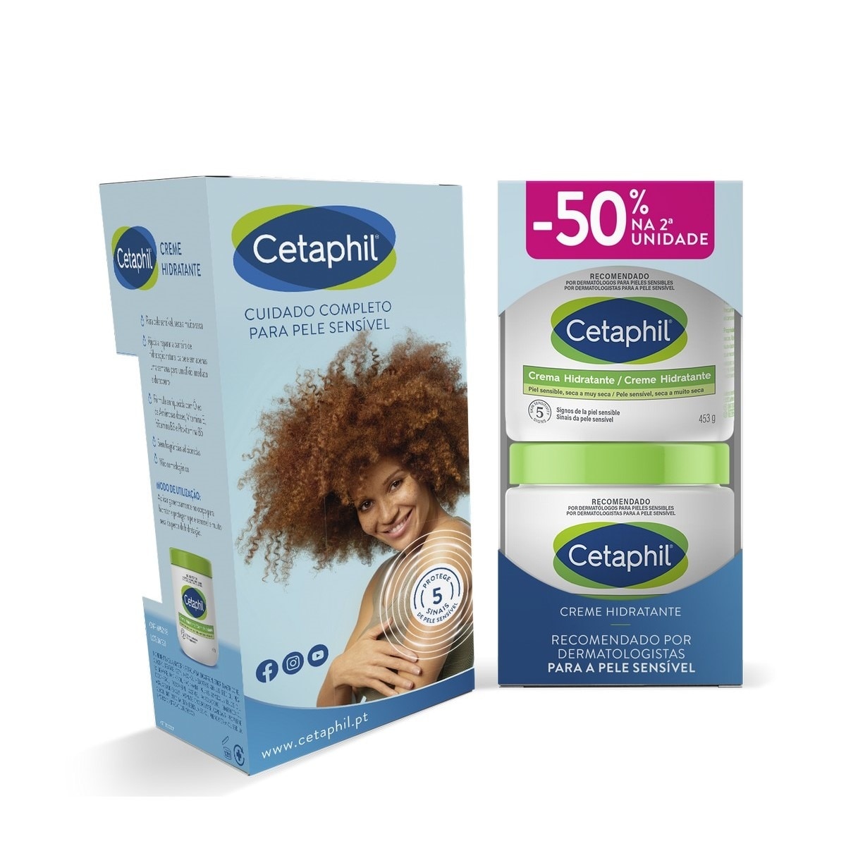 Imagem 0 de Duo Creme Hidratante Peles sensíveis 50% na 2ª Embalagem - 2x453 g