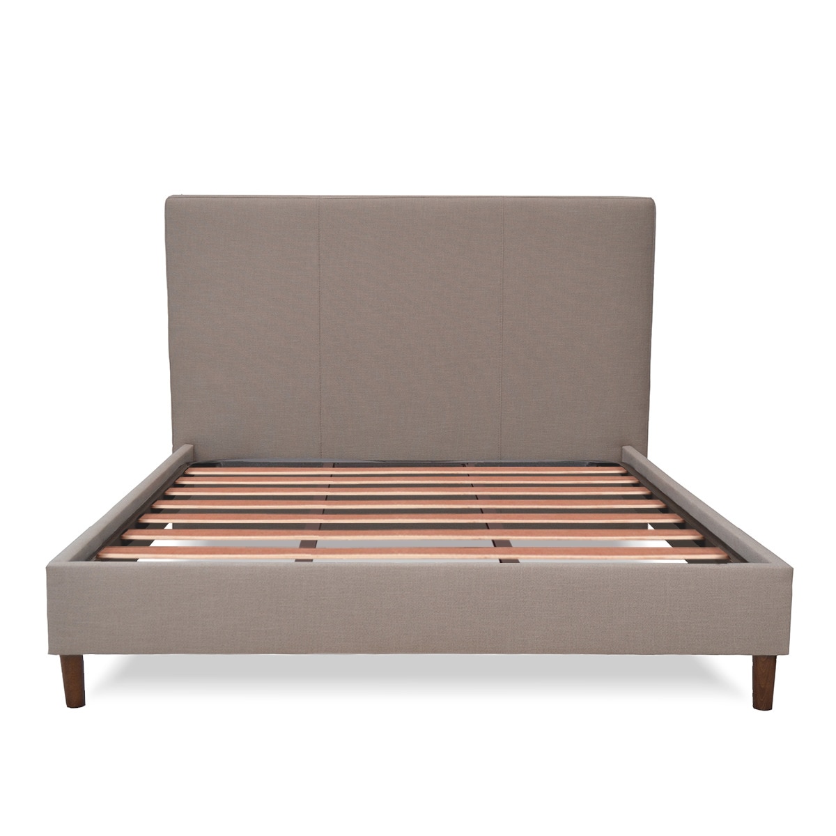 Cama de Casal Estofada com Sommier Turim Bege-2