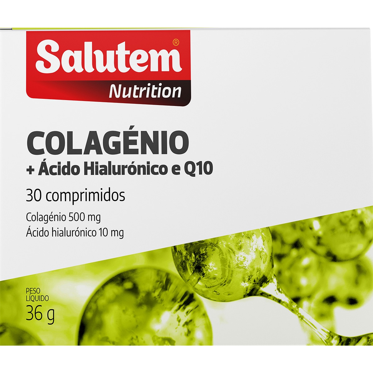 Colagénio+Ácido Hialurónico e Q10 embalagem 30 comprimidos