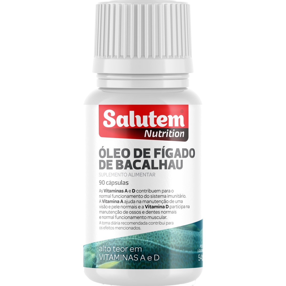 Óleo Figado de Bacalhau embalagem 90 cápsulas