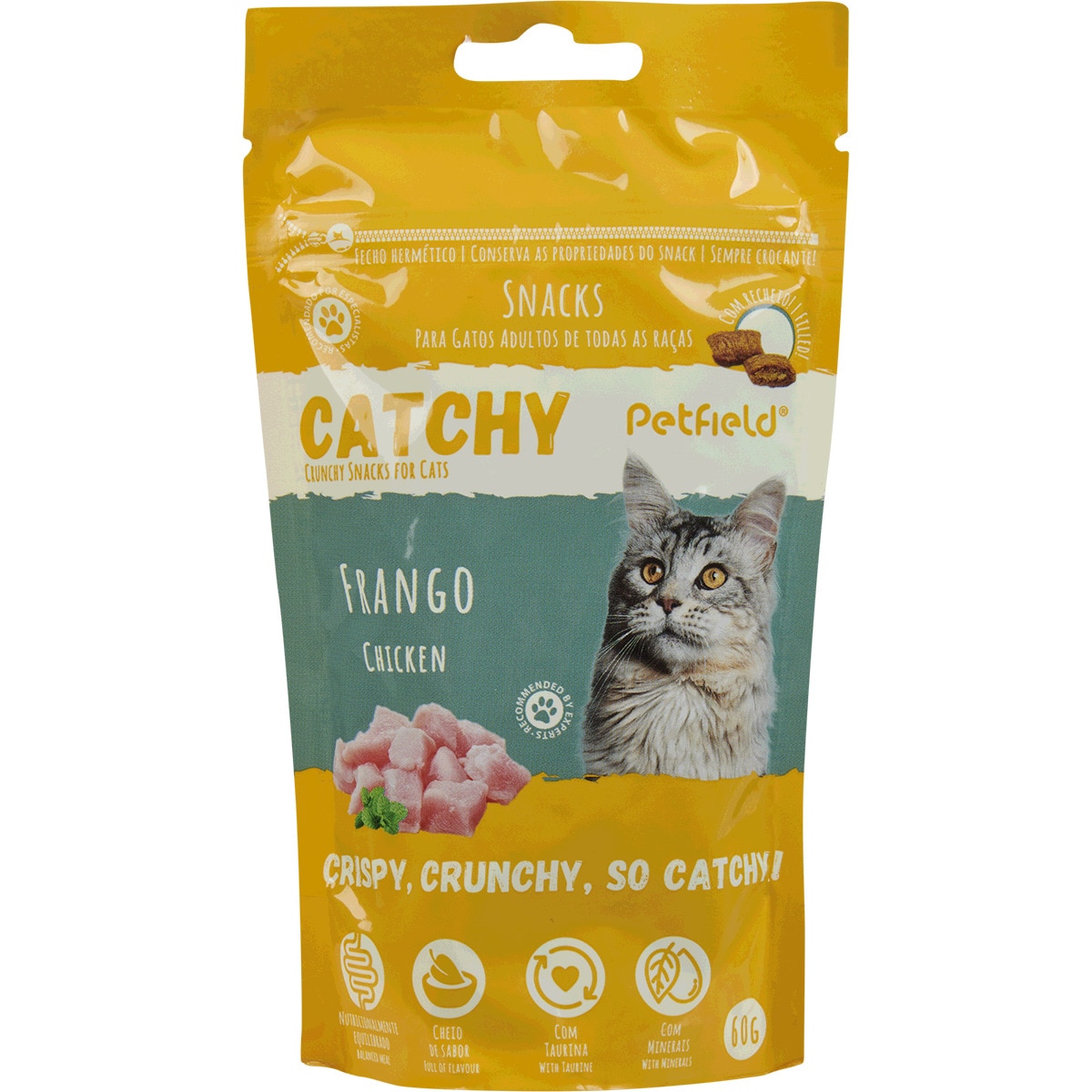 Snack para Gato Crocante de Frango saqueta 60 g