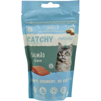 Snack para Gato Crocante de Salmão saqueta 60 g - Catchy