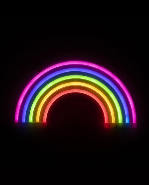 Imagen 0 de Neón colgante multicolor diseño Arcoiris