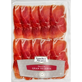paleta Gran Reserva en lonchas sin gluten sin lactosa envase 120 g curación mínima 9 meses - Sanchez Alcaraz
