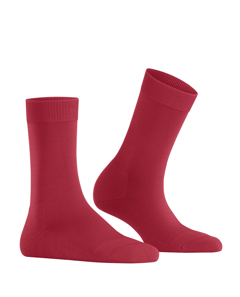 Meia Lisa Lã-Lyocell Vermelho-1
