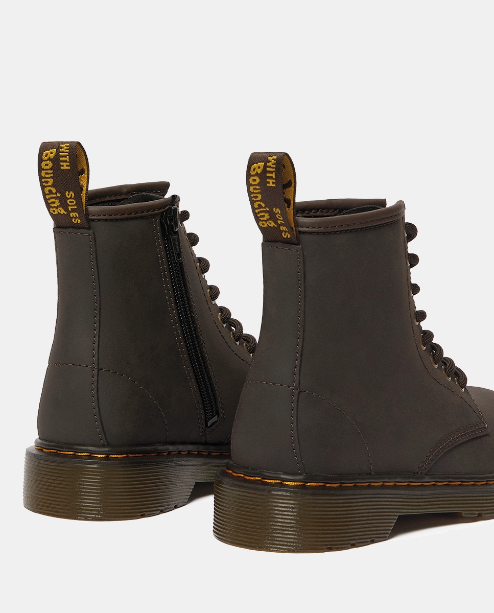 Botas com Pespontos e Fecho de Correr Interior - Castanho-Escuro Castanho-escuro-4