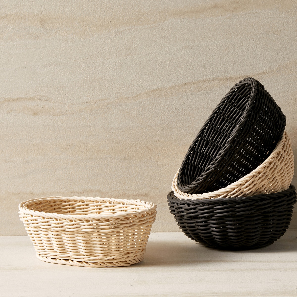 Cesto de pão redondo Espelta Bege-5