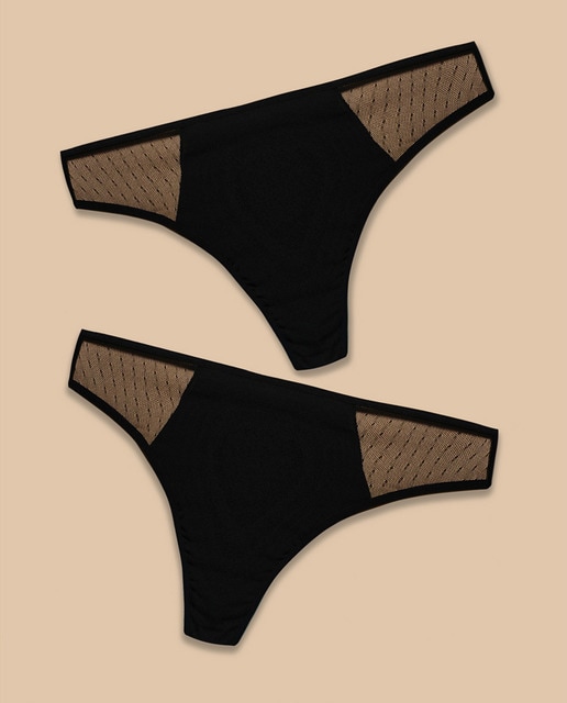 Imagen 0 de Pack2-Tanga menstrual algodón orgánico, absorción moderada, Olivia