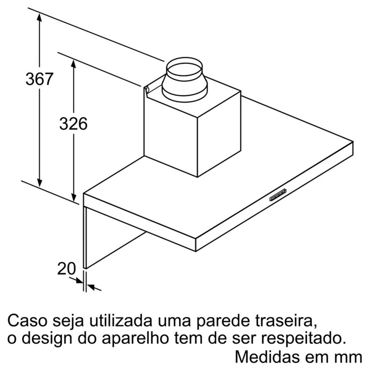 Exaustor decorativo Bosch DWB76BC50 com 3 potências de extracção Aço-9