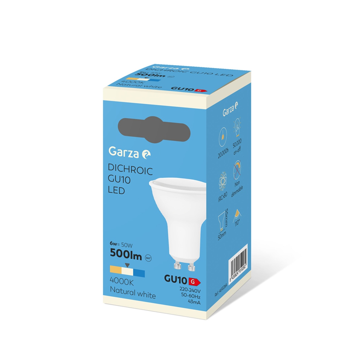 Bombilla LED Dicroica GU10 6 W 500 lm 4000 K Luz neutra ( >= 3000 K / <= 5000 K )-2