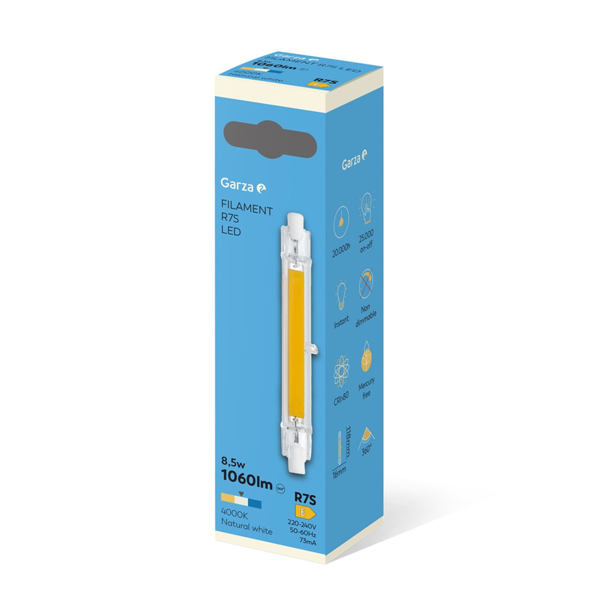 Bombilla LED lineal R7s 8,5 W 1100 lm 4000 K Luz neutra ( >= 3000 K / <= 5000 K )-2