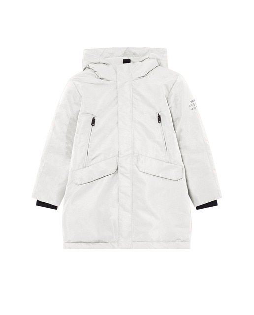 Imagen 0 de Chaqueta larga niña con capucha, cremallera y bolsillos laterales