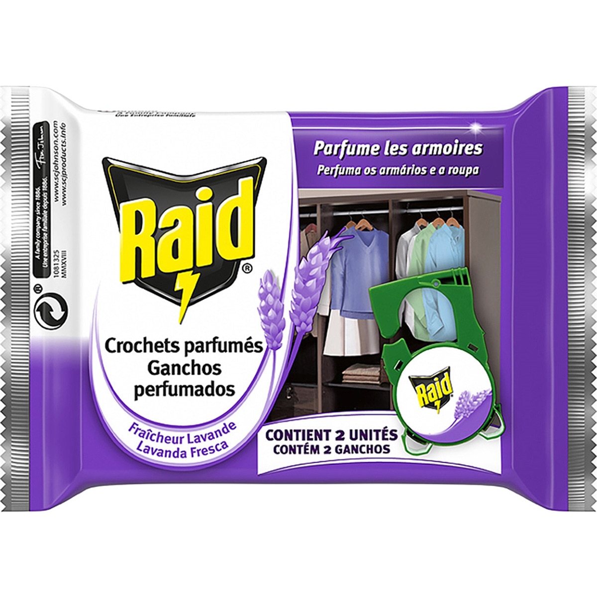 Ganchos Perfumados de Lavanda embalagem 2 unidades