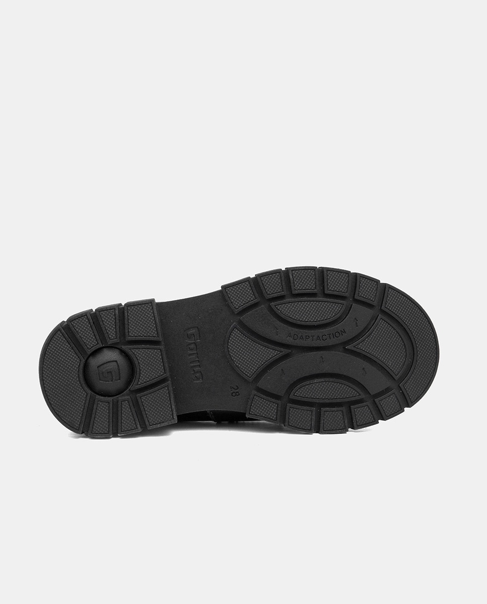 Mocassins de Pele com Adorno de Travessão - Preto Preto-3